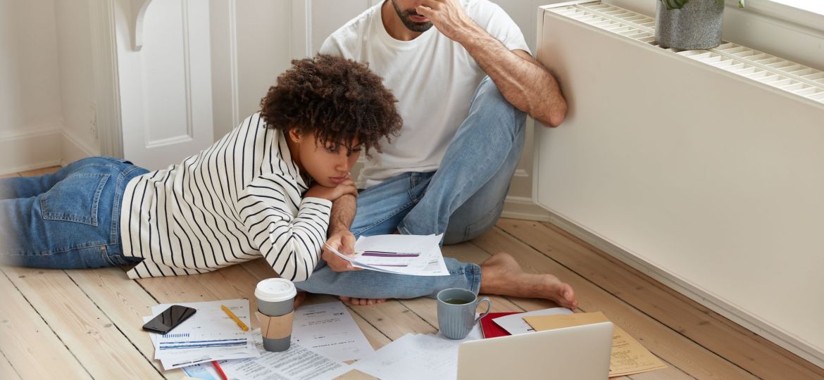 young couple showing frustration with creating diy will